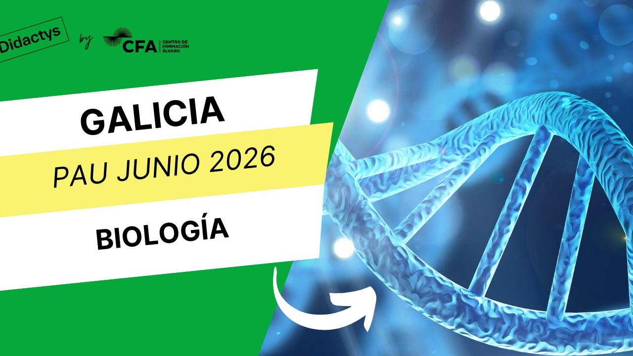 Miniatura original del examen de Biología de Galicia, junio de 2026, del canal Centro de Formación Álvaro.
